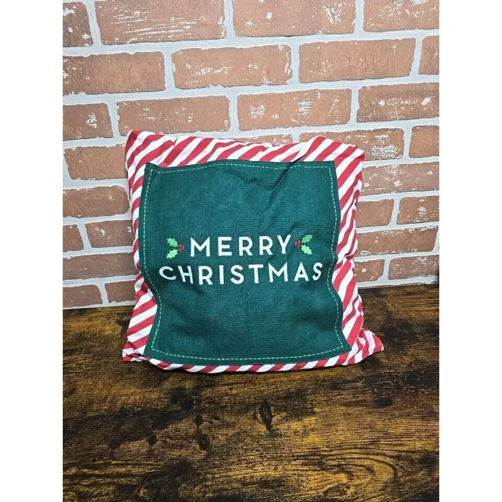 Green Red Stripe 'Merry Christmas' 18